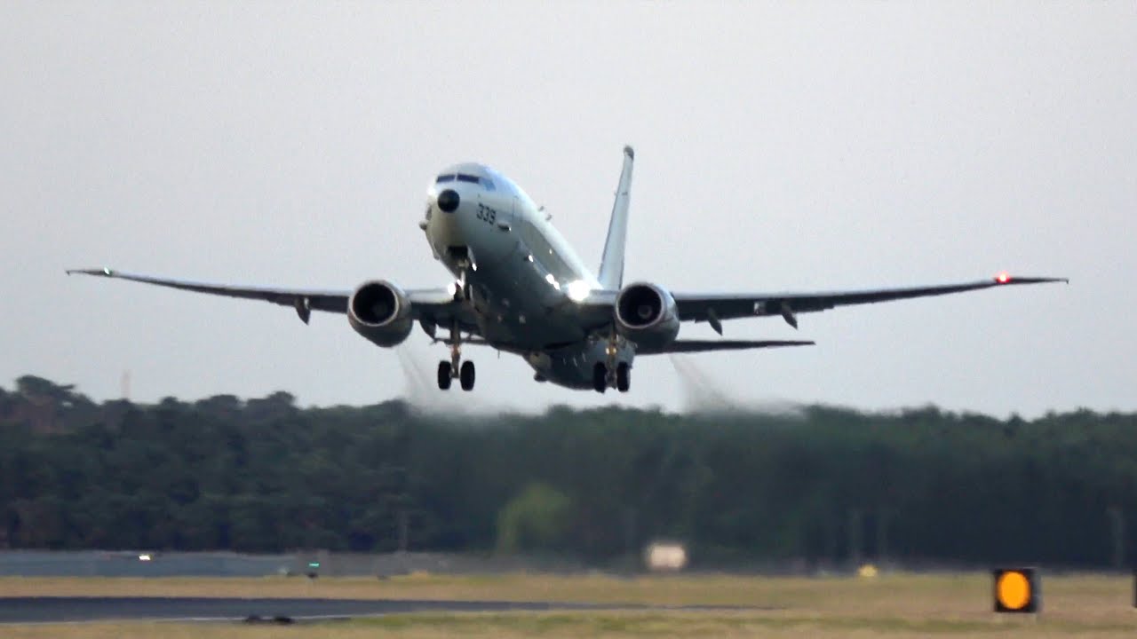 Rare P-8 Poseidon Jet Spotted Flying at RAF Mildenhall