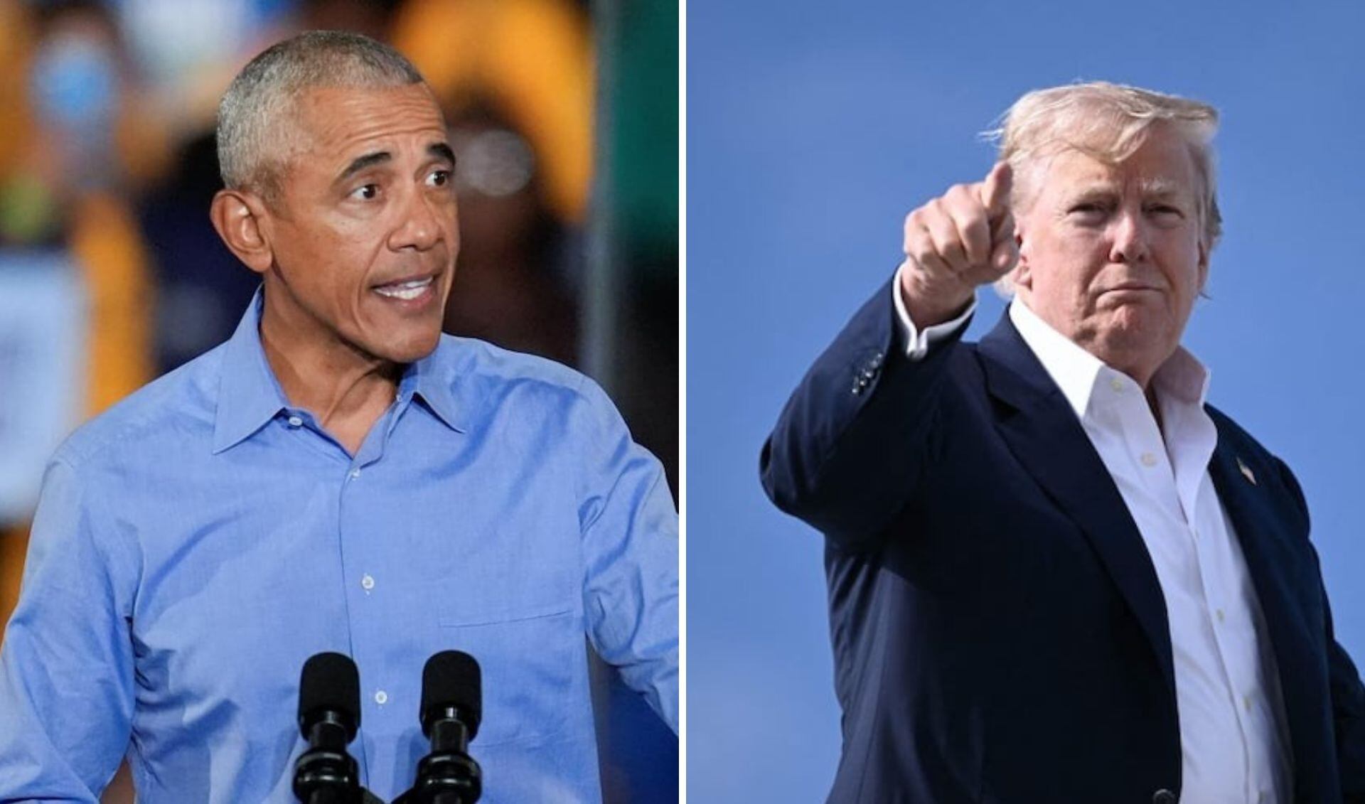 Trump compartió un video que muestra a Barack y Michelle Obama como ...