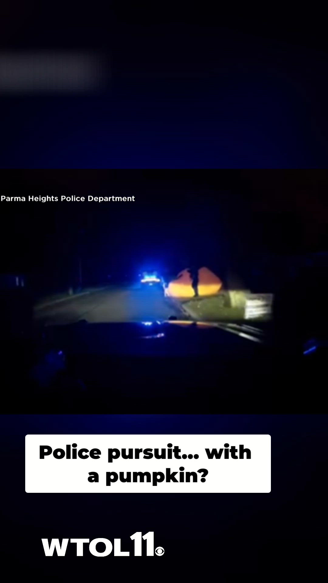 Ohio police officers chase down runaway inflatable pumpkin