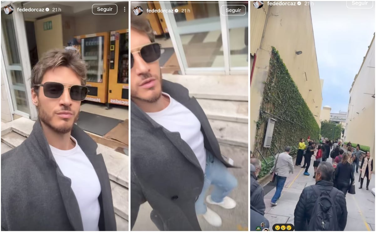 Hace unas horas, el cantante argentino compartió un video en el interior de los estudios de Televisa San Ángel. Foto: Captura de pantalla @fededorcaz