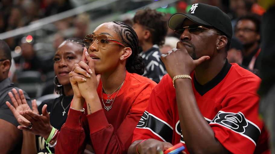 A’ja Wilson cries in bf Bam Adebayo’s arms before happy dance winning ...