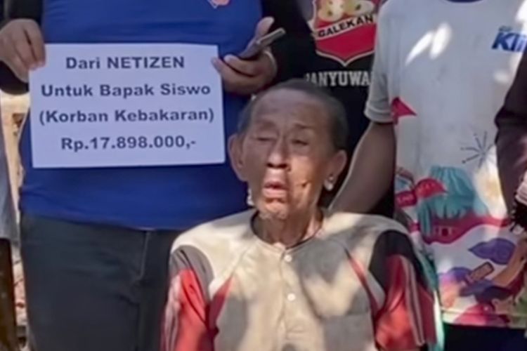 Tangis Bahagia Omyang, Korban Kebakaran Menerima Donasi Rp17 Juta