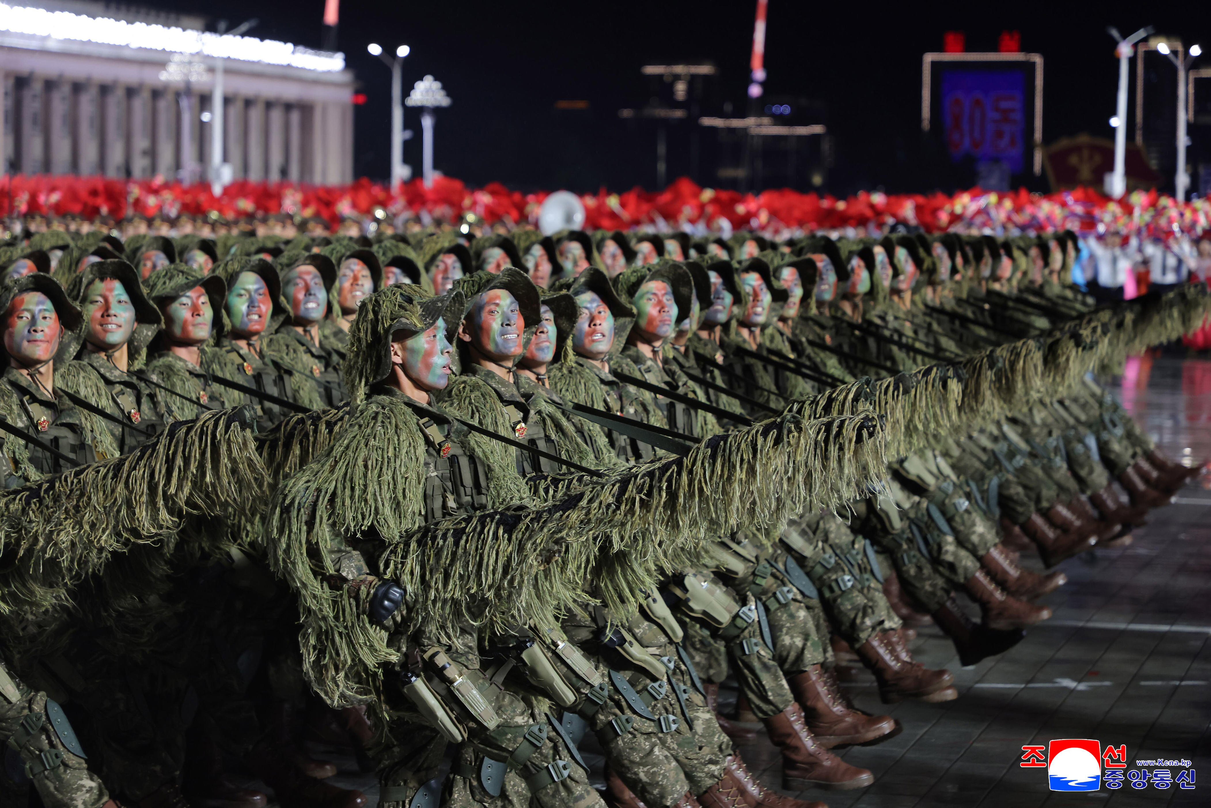 North Korean Troops Deployed to Russia March in Pyongyang Military Parade