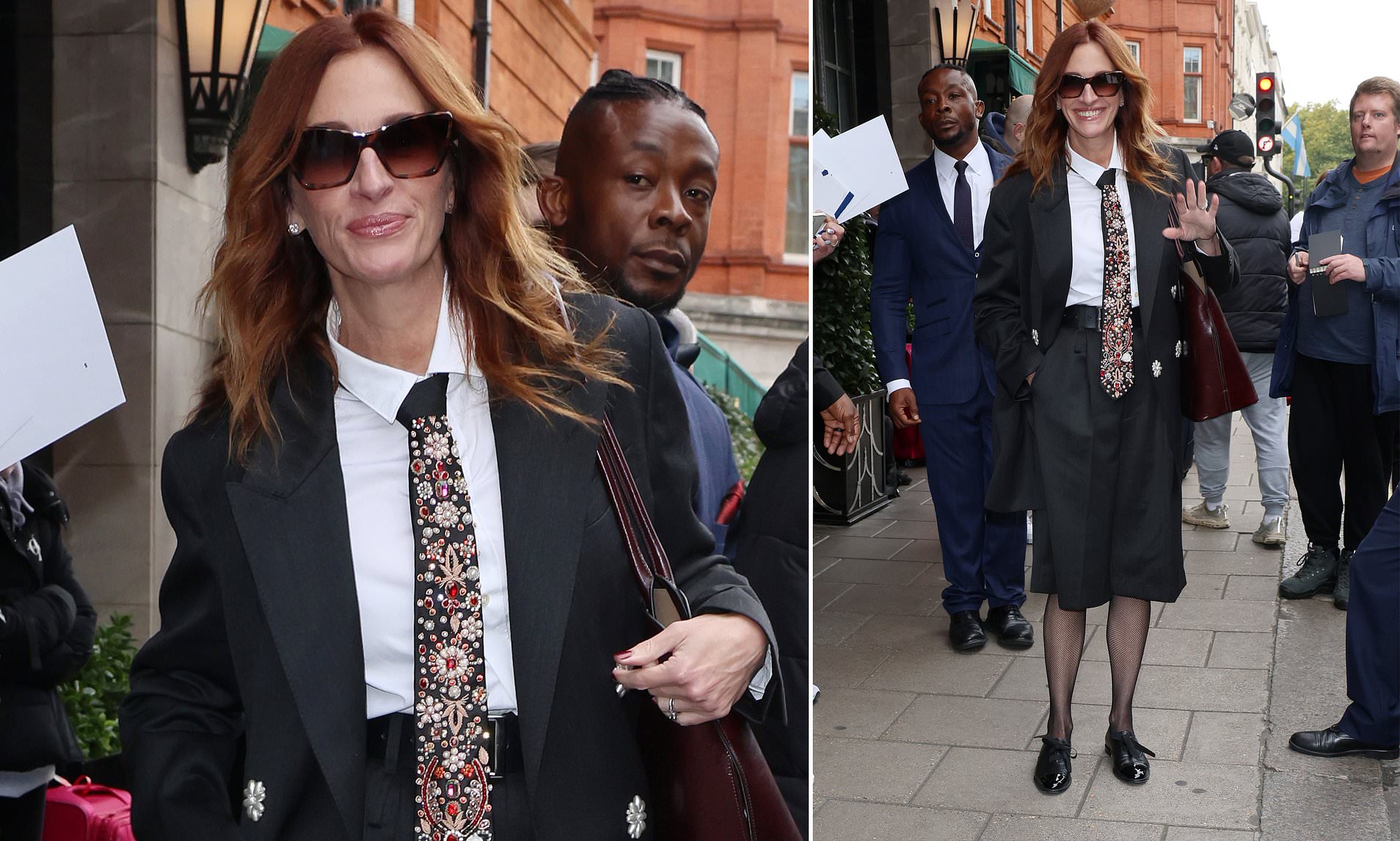 Julia Roberts shows off her effortless sense of style as she takes