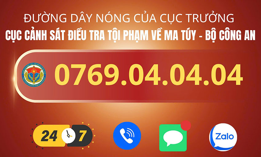 Cục trưởng Cục Cảnh sát điều tra tội phạm về ma túy công khai đường dây nóng