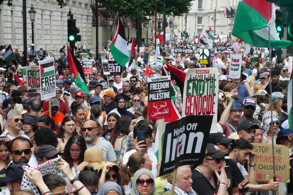 Police act to prevent clash between pro-Palestinian protest and counter ...