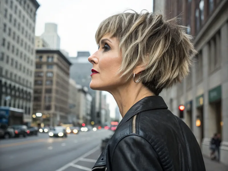 6. Choppy Textured Bob