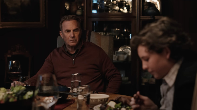 John Dutton sitting at the dinner table in Yellowstone