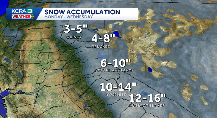Northern California storm forecast update: Soaking rain, high elevation ...