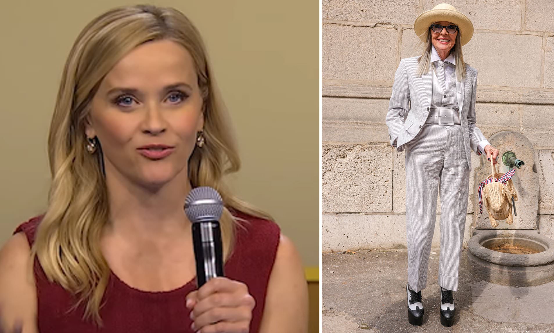 Reese Witherspoon tears up as she pays tribute to 'mentor' Diane Keaton