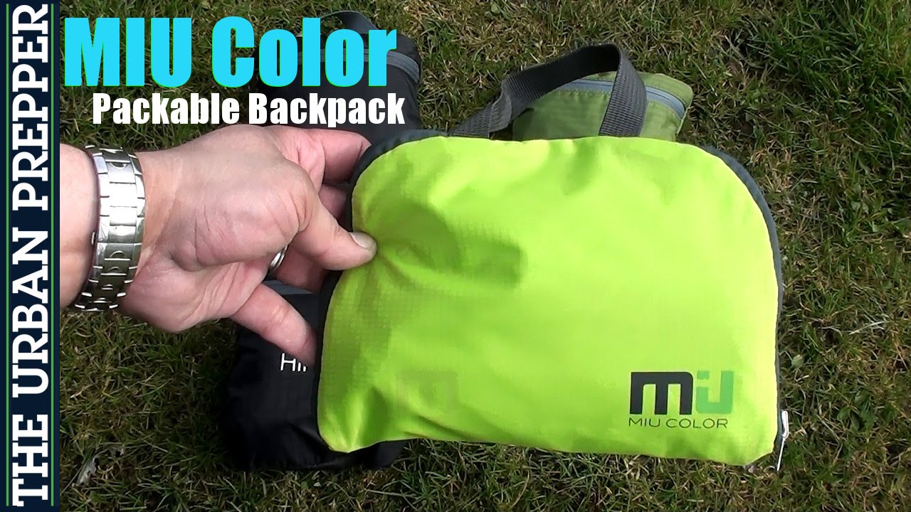 MIU color packable backpack transforms ultralight prepper adventures