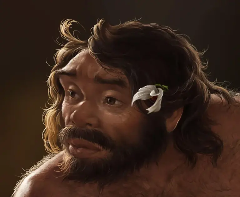 Uma ilustração que sugere como o homem de Yunxian poderia ter sido, com base na reconstrução do crânio Yunxian 2. Jiannan Bai/Xijun Ni