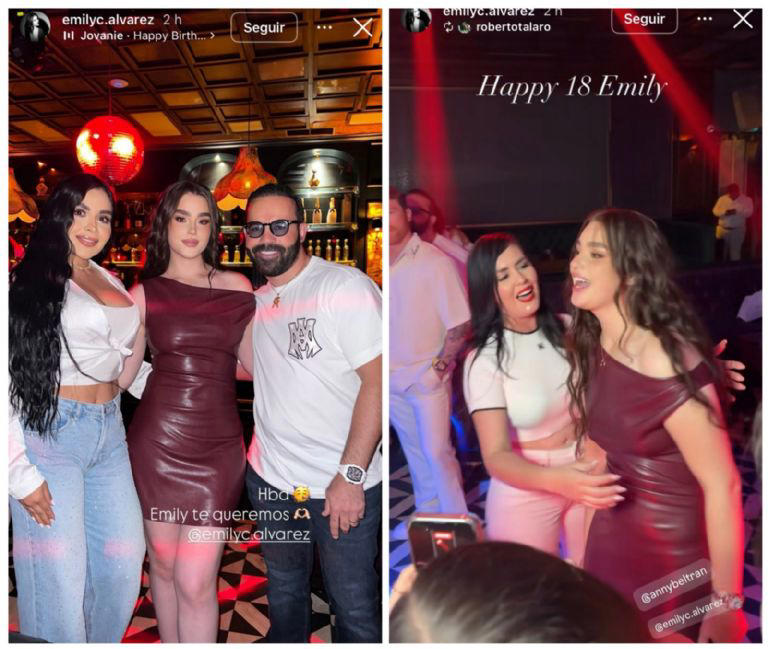 En las historias compartidas en su perfil de Instagram se puede ver que la joven disfrutó al máximo junto a sus invitados su fiesta de 18 años. | Foto: Instagram @emilyc.alvarez