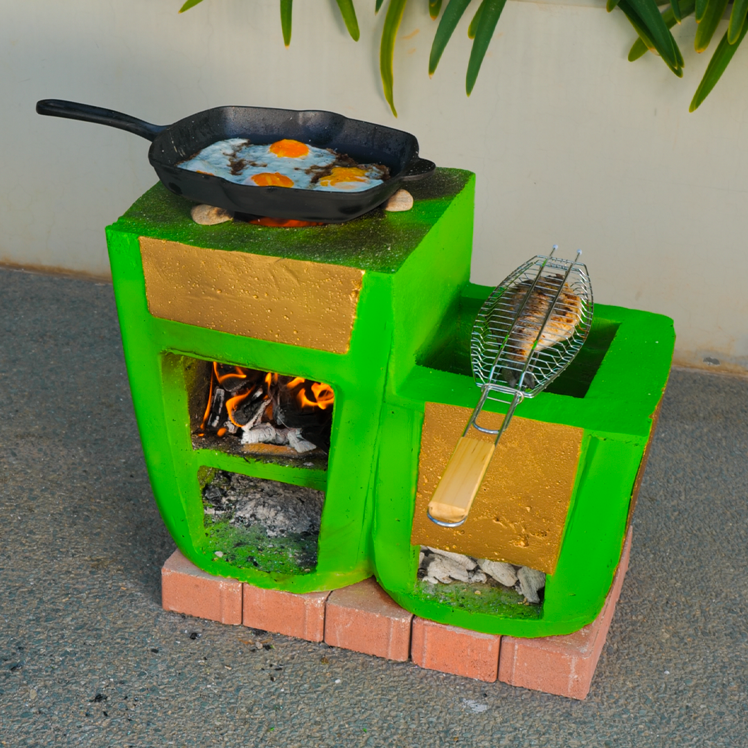 Transform your backyard with a budget-friendly cement BBQ stove!