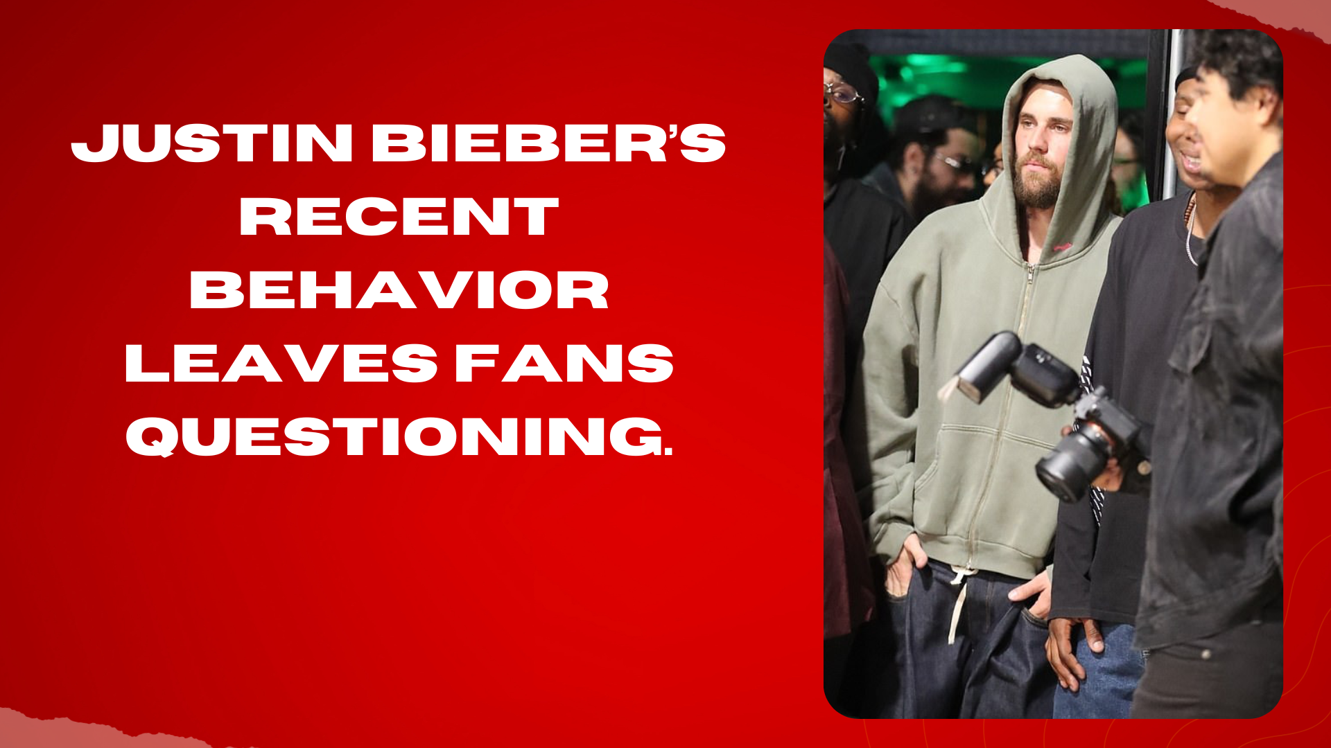 Justin Bieber’s recent behavior leaves fans questioning.