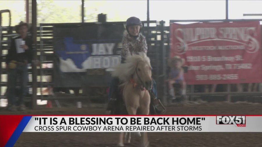 Cross Spur Cowboy Church holds first rodeo in arena rebuilt after storms