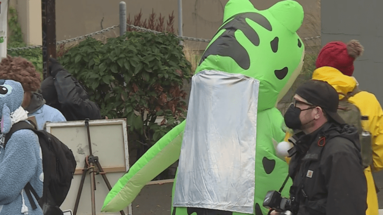 How inflatable costumes ballooned at anti-Trump rallies due to a ...