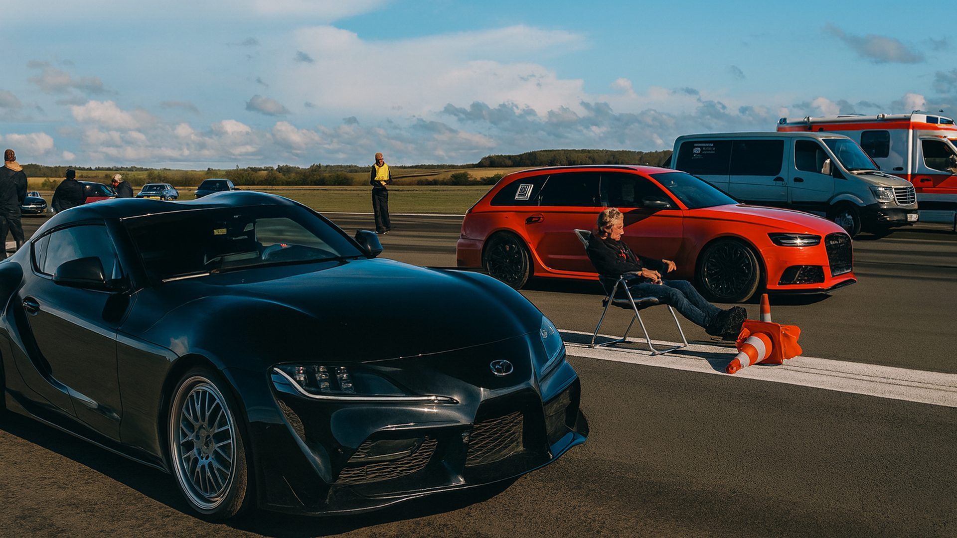 Modified cars drag racing BRABUS 800 GTR Supra 9ff