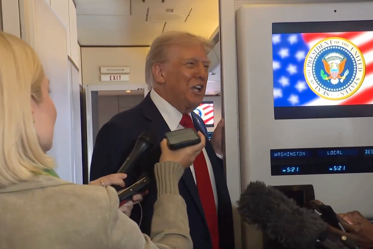 Trump concedes he may not get into heaven aboard Air Force One en route ...