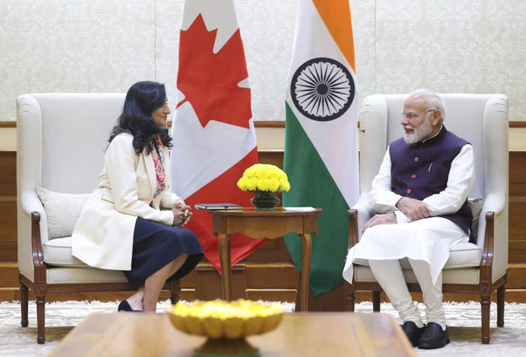 Canadian Foreign Minister Anand meets PM Modi