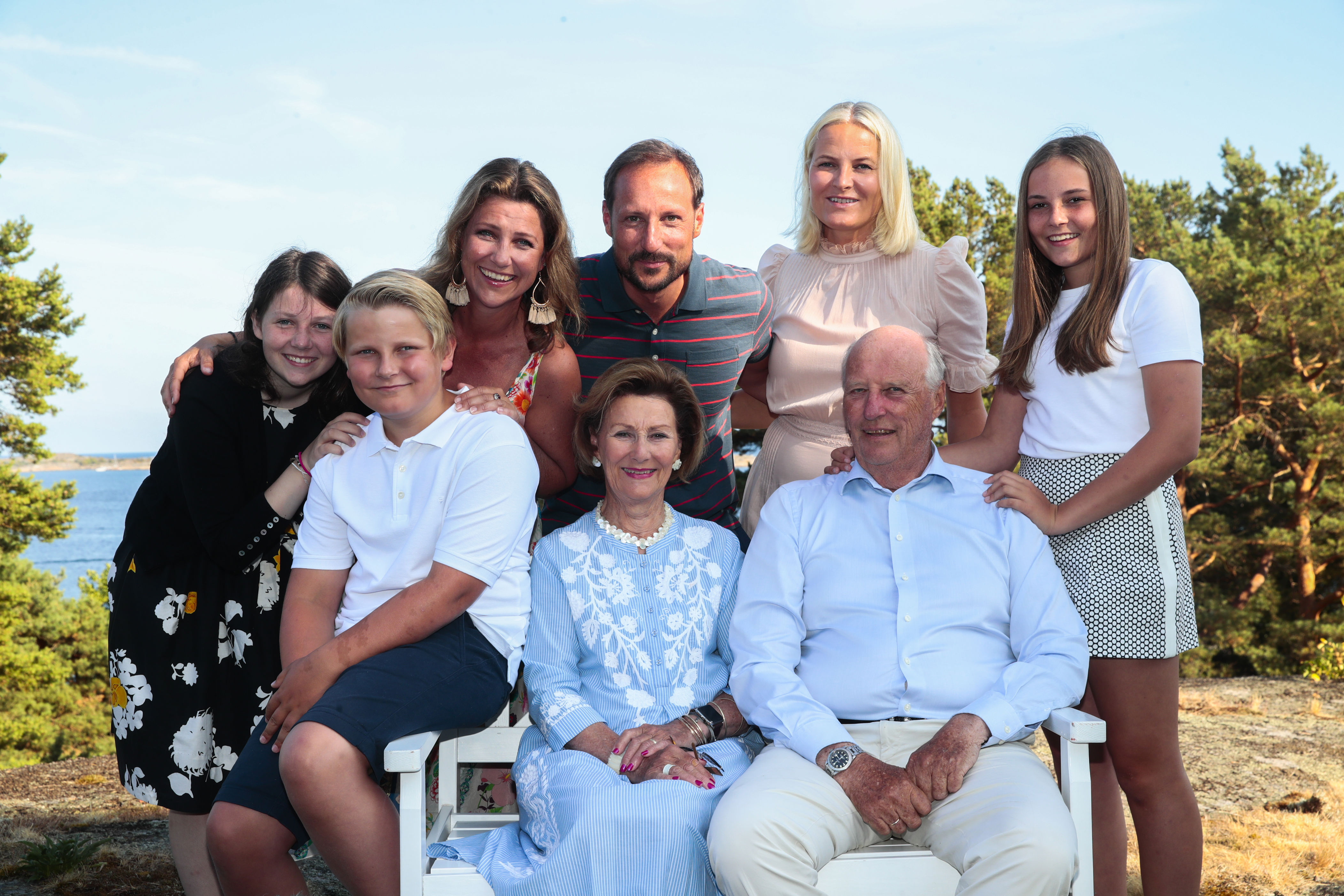 I 2018 feiret kronprins Haakon sin 45-årsdag på hytta på Mågerø i Tjøme. Foto: Lise Åserud / NTB