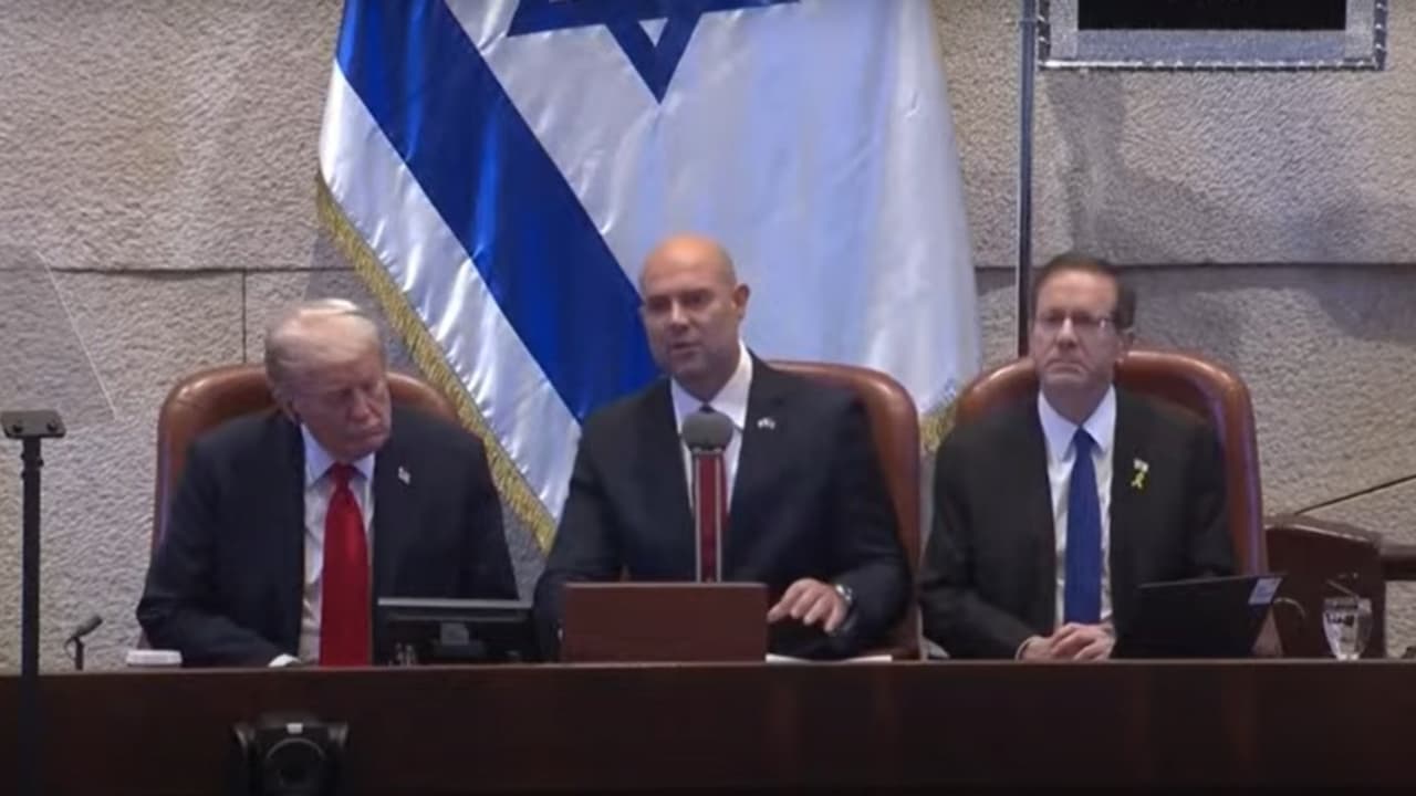 Chaos in Knesset as Lawmakers Protest Trump's Speech, Protester ...