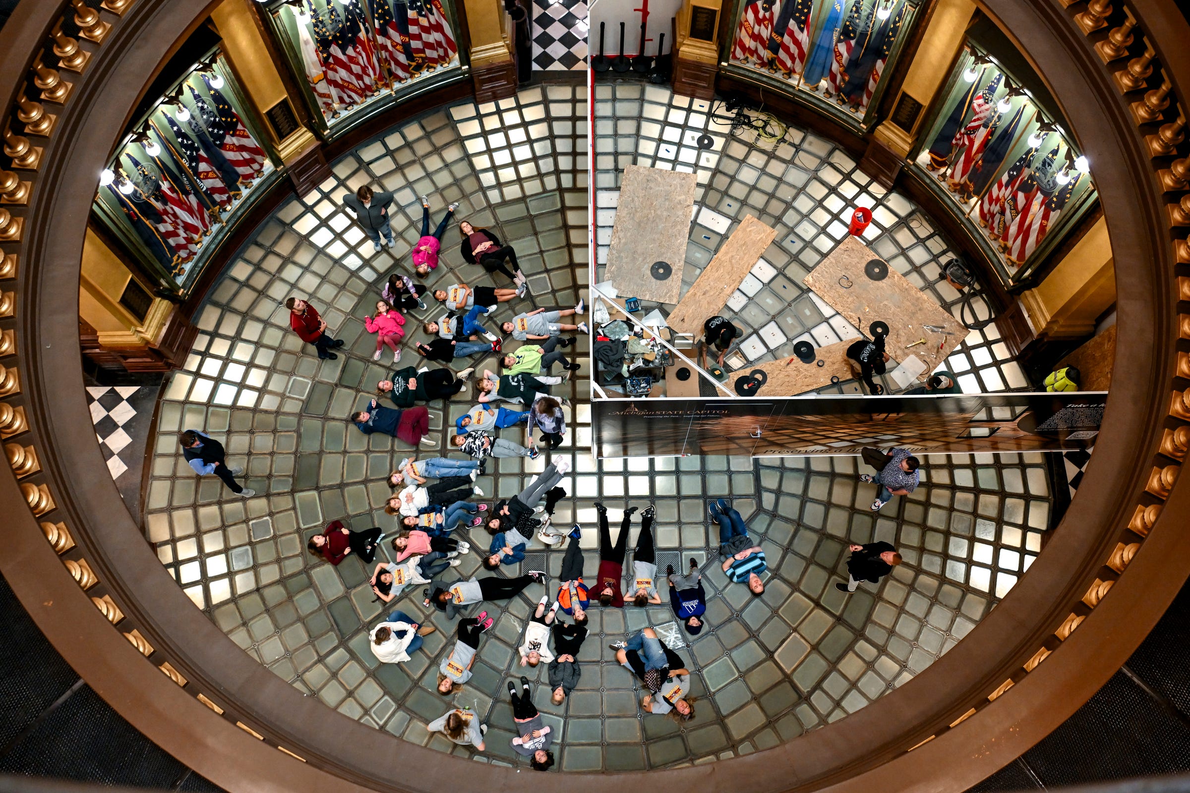 Glass floor at Michigan's Capitol being restored to its original 1878 ...