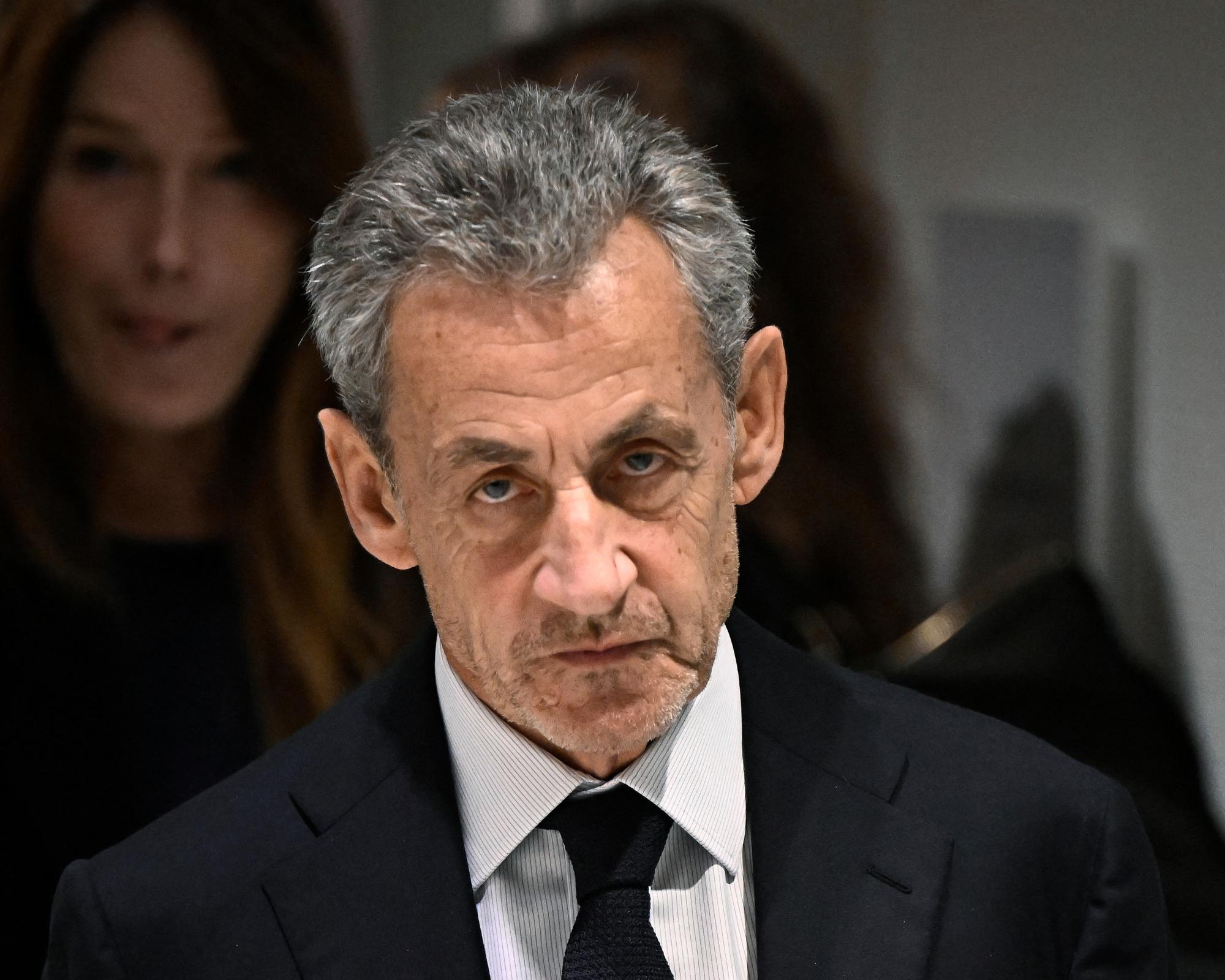 Nicolas Sarkozy was convicted of criminal conspiracy last month. Photograph: Julien de Rosa/AFP/Getty Images