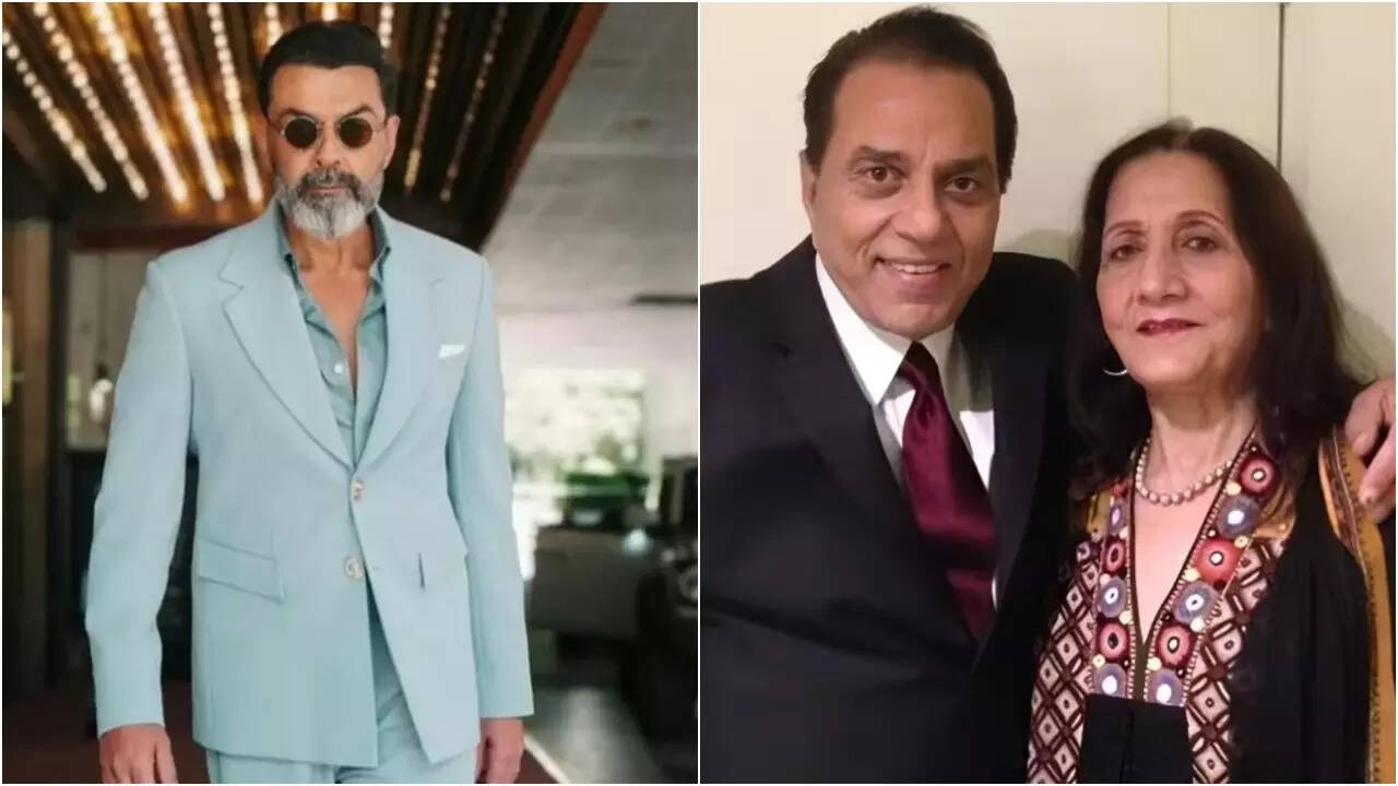Dharmendra lives with his first wife Prakash Kaur and not Hema Malini;  Bobby Deol says, 'Papa is very emotional', image size:1280x720