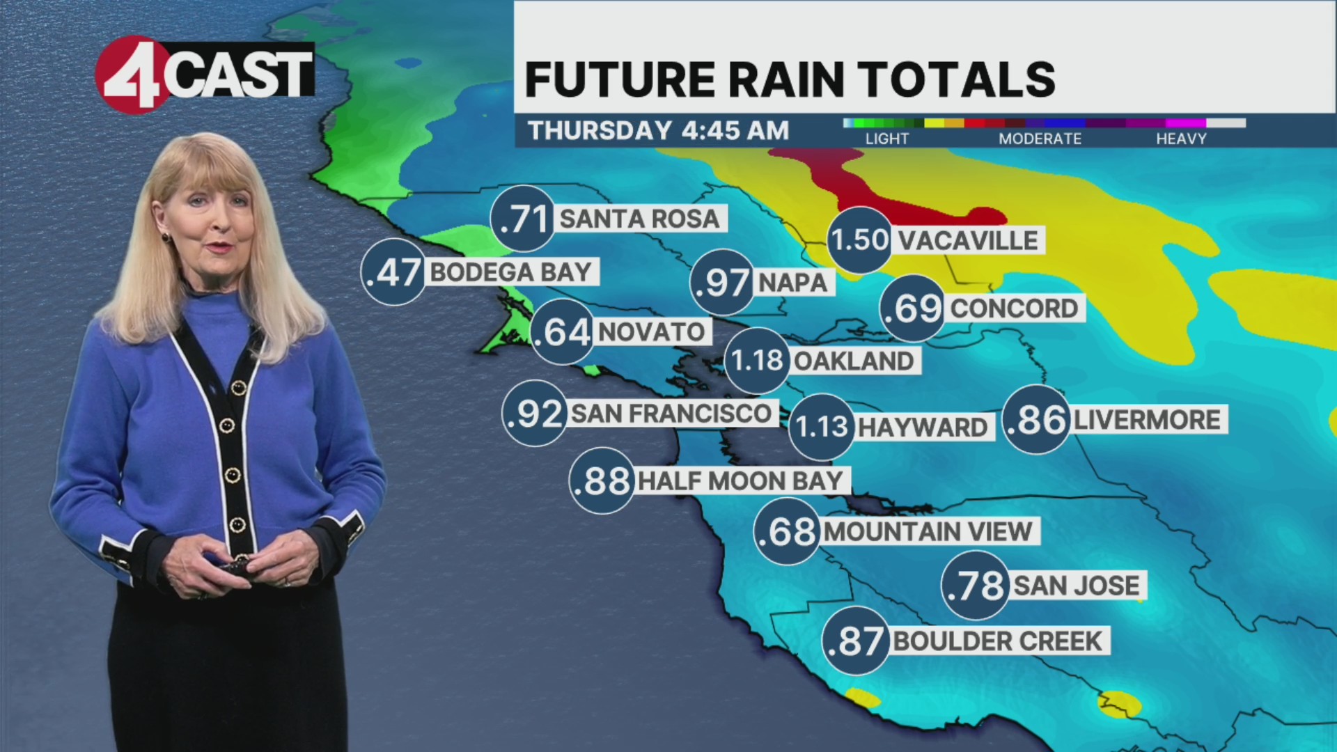 Here's when rain showers arrive in the Bay Area Monday