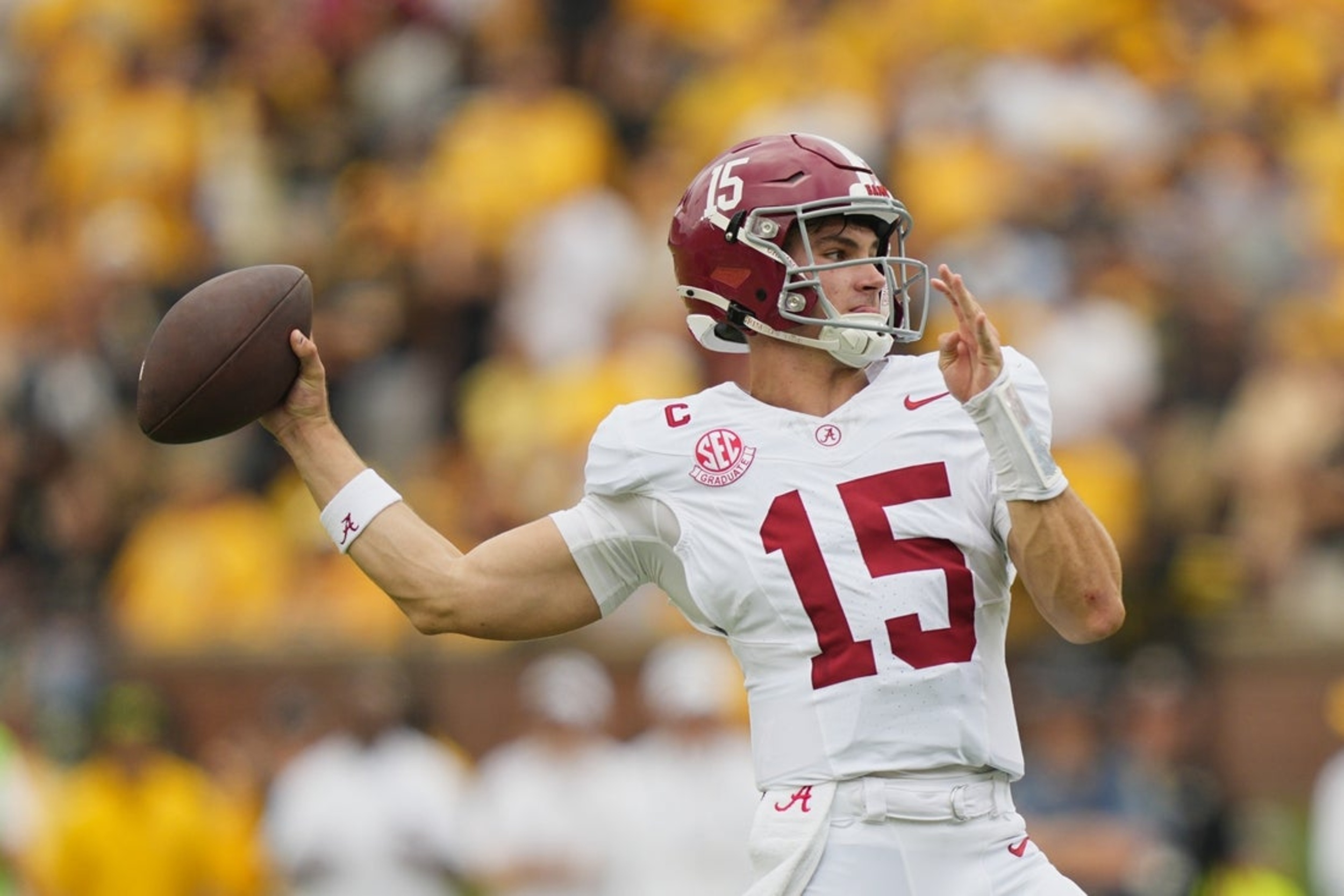 Alabama's Ty Simpson pulls even atop Heisman race
