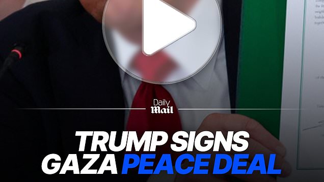 Trump signs Gaza peace deal