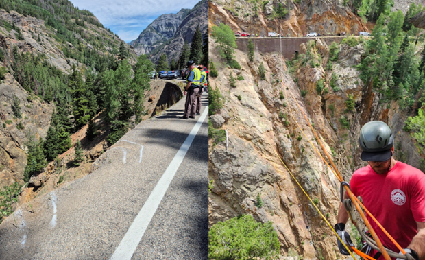 Driver rescued after truck falls from iconic Colorado highway into canyon