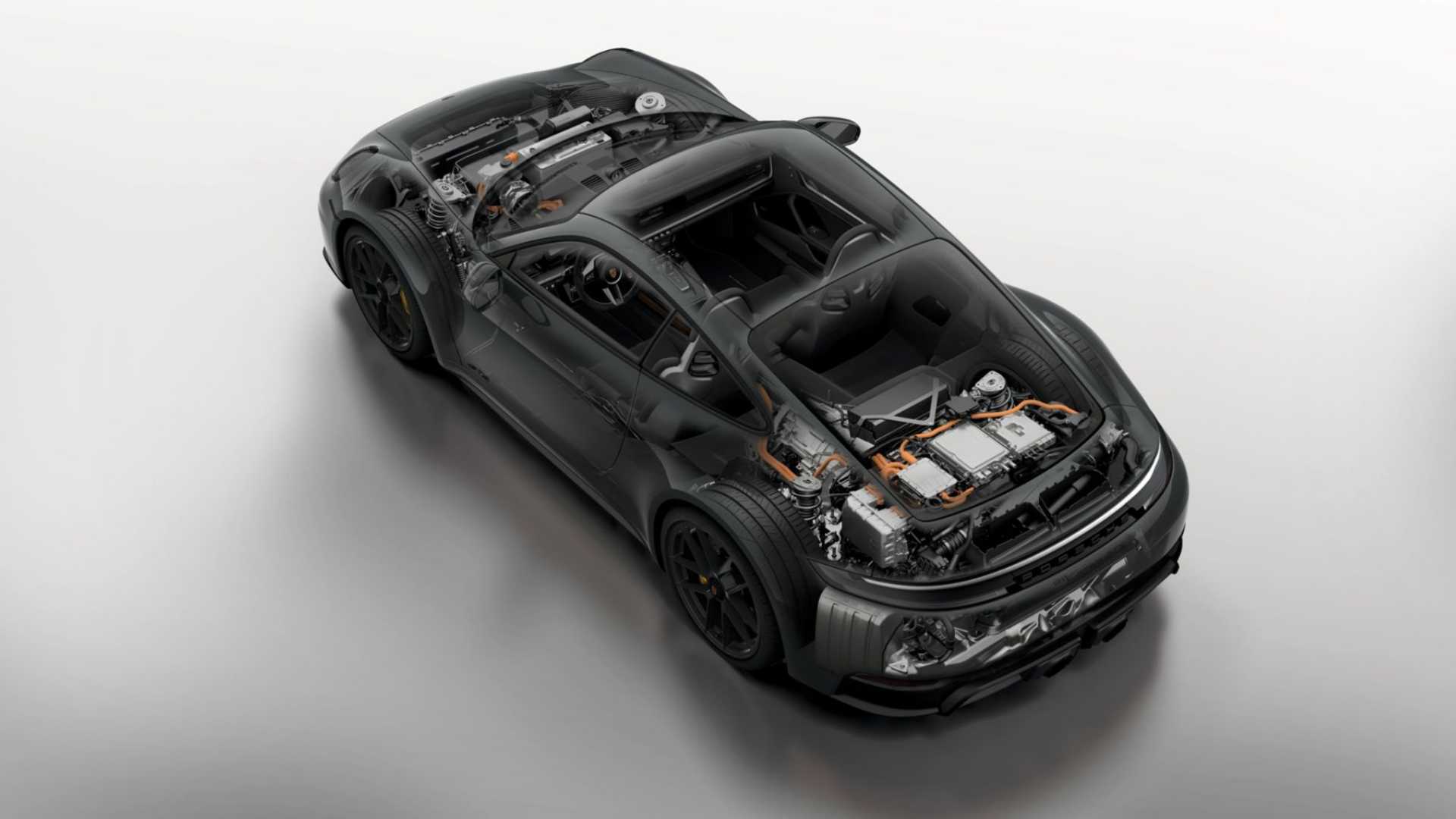 Porsche 911 GTS T-Hybrid Powertrain X-Ray