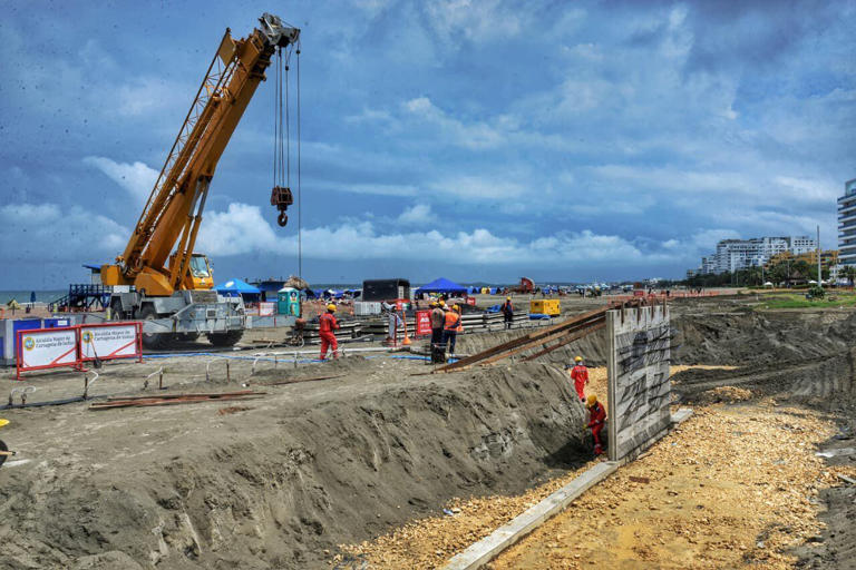 El muro se construirá entre Playa Azul y el sector de La Tenaza, lo que conectará a la Zona Norte con el Centro Histórico de la Cartagena.
