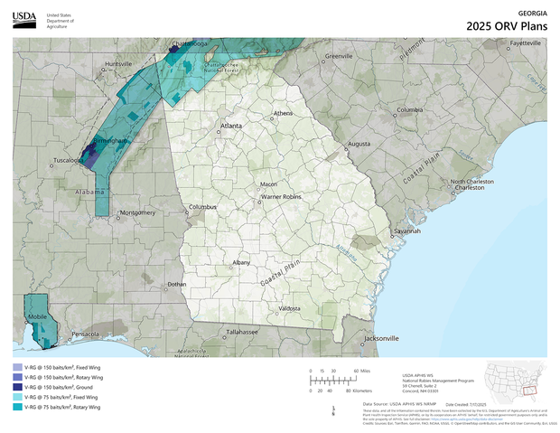 USDA to distribute rabies vaccine baits across northwest Georgia to ...