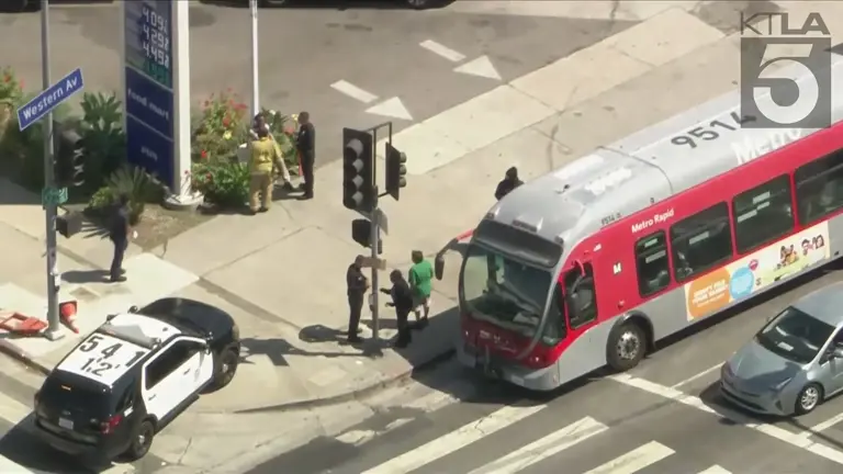 Man arrested after stabbing passenger on Metro bus in South Gate