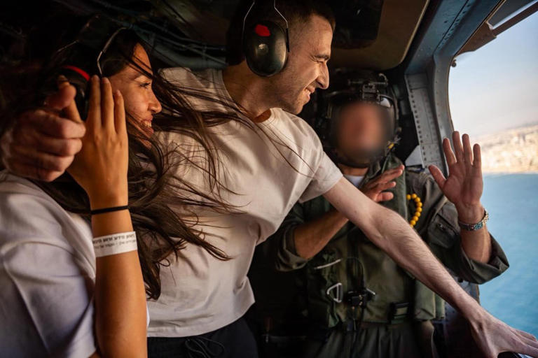 Freed hostage Noa Argamani celebrates reunion with boyfriend Avinatan