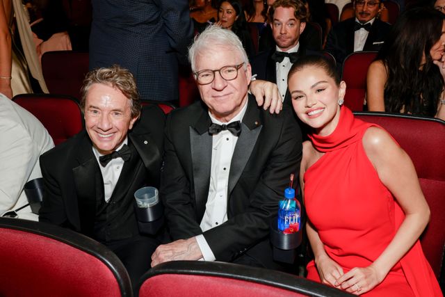 Martin Short, Steve Martin, and Selena Gomez at the Emmys