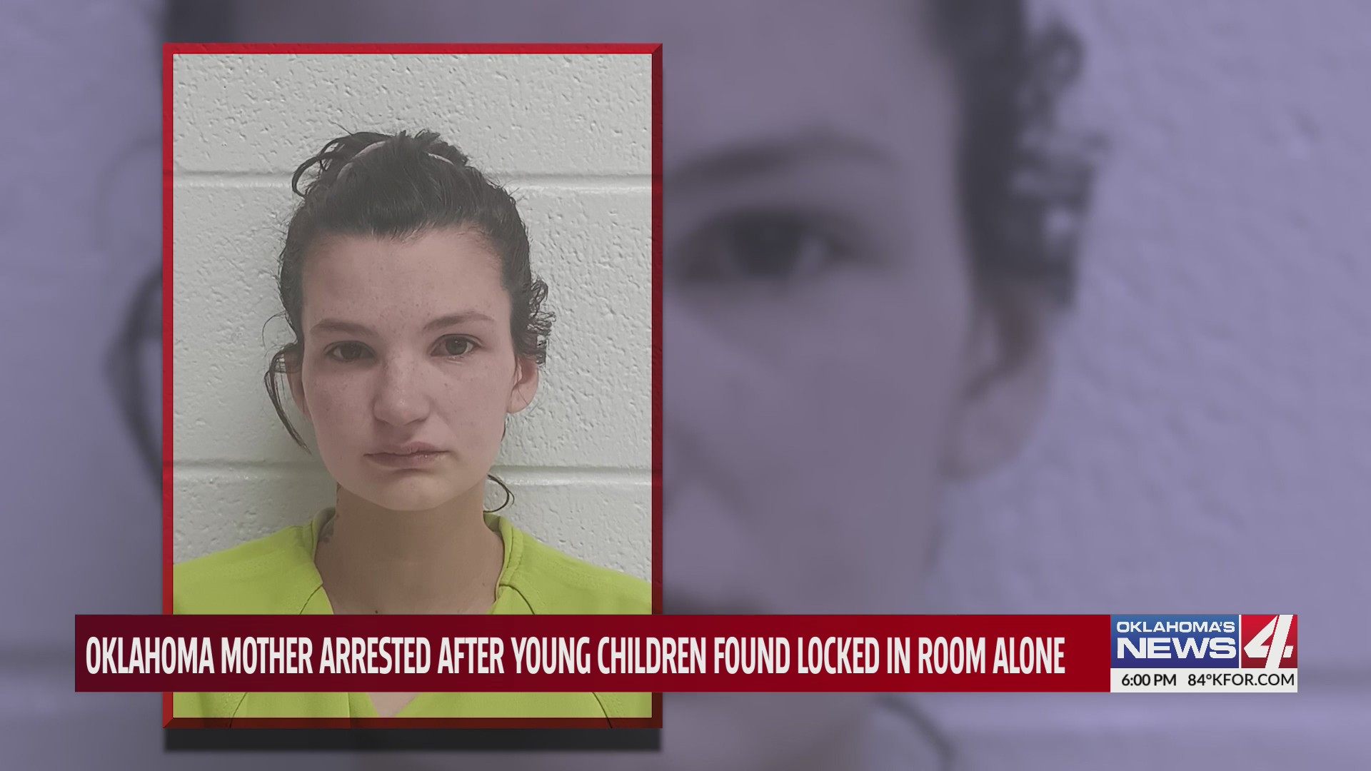 Oklahoma mother arrested after young children found locked in room alone