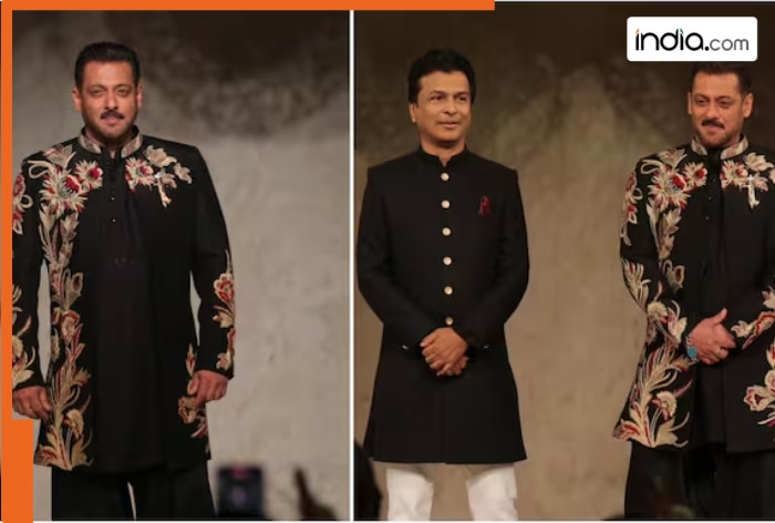 Salman Khan ramp walks in black sherwani, becomes showstopper for ...