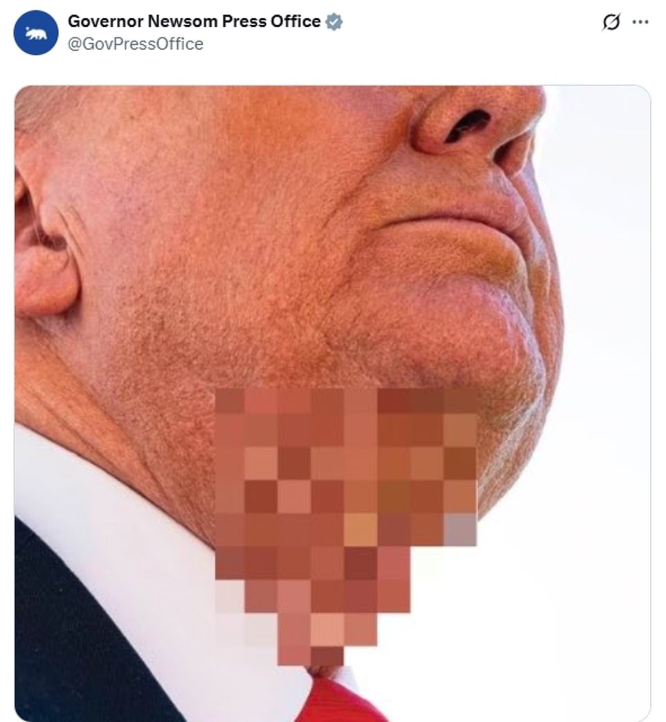 Newsom's censored take on Trump's TIME magazine cover