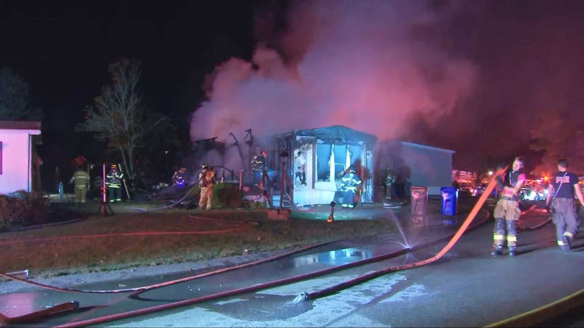 2 taken to hospital from mobile home fire in Cranberry