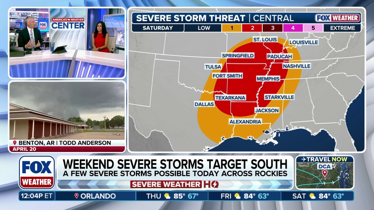 Potentially dangerous storms could slam South this weekend