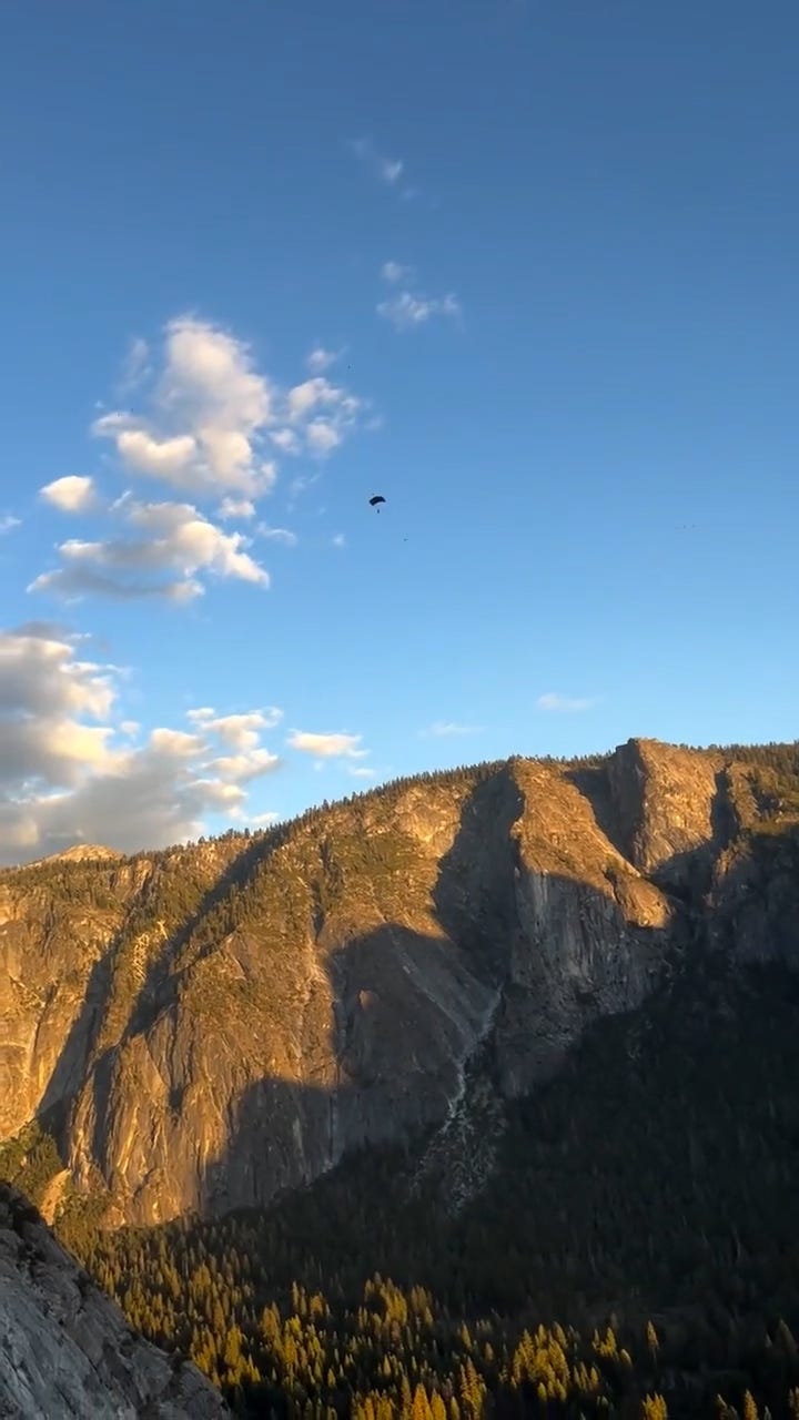 Video shows 'illegal' BASE jumping at Yosemite amid government shutdown