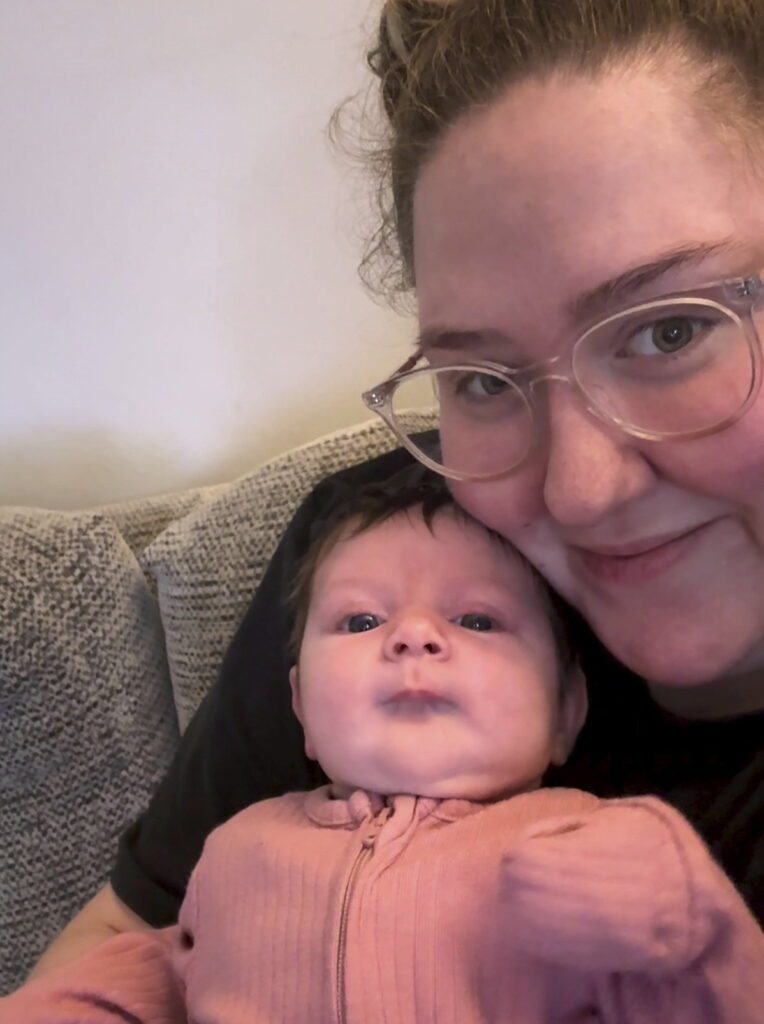 Paige Cox with Elodie. (Pix via SWNS)