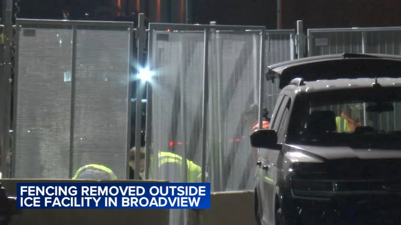 Crews dismantle fence surrounding Broadview ICE facility to meet judge ...
