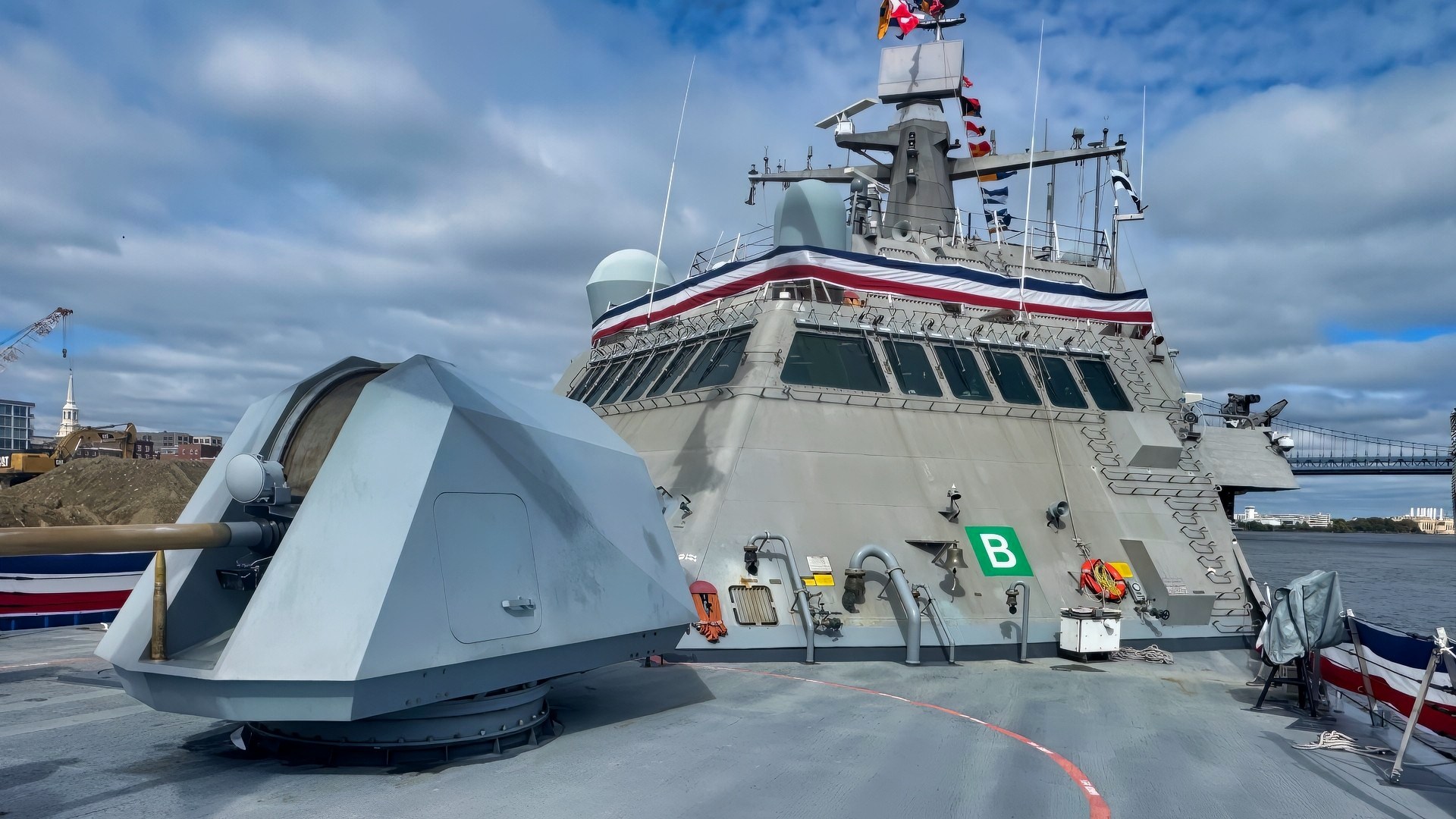 Top of USS Cooperstown Littoral Combat Ship. Taken by National Security Journal on October 14, 2025.