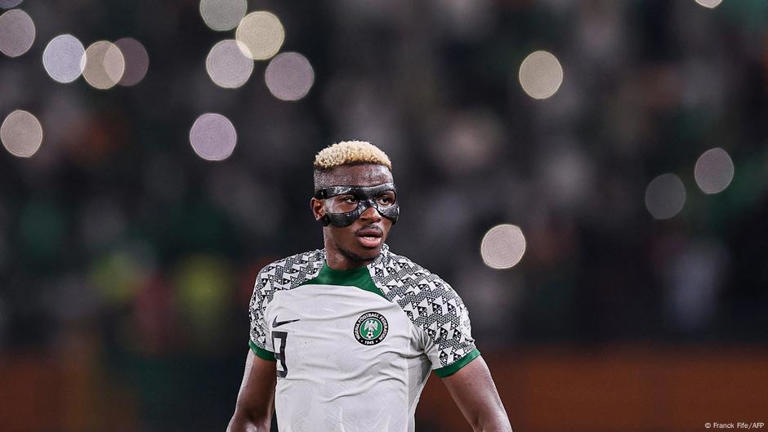 L'attaquant du Nigeria Victor Osimhen auteur d'un triplé contre le Bénin (4-0) lors de la 10e er dernière journée des éliminatoires.