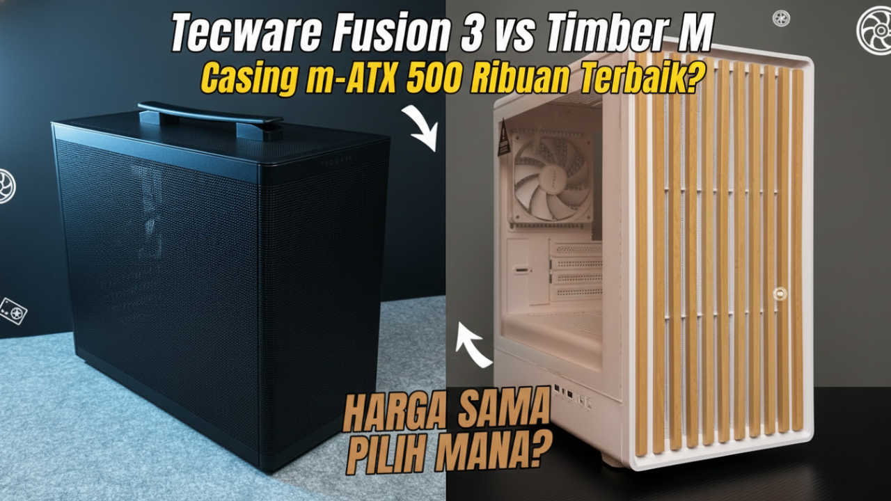 Tecware Fusion 3 vs Timber M – Casing m-ATX 500 Ribuan Terbaik?